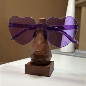 Heart-Shaped Purple Glasses